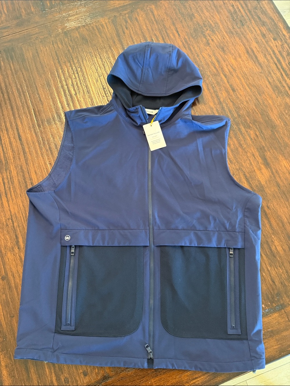 Peter Millar Hooded Performance Vest in Navy